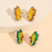 2-Piece Rhinestone Butterfly Stud Earrings Set for Women’s Jewelry