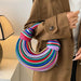 Colourful Rainbow Noodles Shaped Luxury Designer Women's Handbag