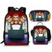 3PC-SET Toilet Man Backpack Primary Secondary School Teenage Peripheral Schoolbags