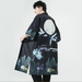Men's Fashion Print Long Crane Hanfu Japanese Large Cardigan Cloak