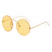 Punk Style Sunglasses Glasses Round Frame Rimless Women's Sunglasses