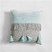 Cable Knit Cushion Cover – Vintage Mixed-Color Pillowcase with Tassels