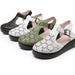 Women’s Genuine Leather Wedge Sandals – Thick Sole Hollow Design