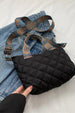 Bubble Textured Handbag with Adjustable Printed Strap – Spacious Structured Shoulder Bag