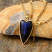 Handmade Heart-Shaped Copper Necklace With Labradorite For Women’s Jewelry Collection