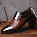 Men's Pointed-Toe Slip-On Leather Dress Shoes for Formal Business Wear