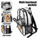 Transparent Black Body Backpack With Adjustable Straps And Stylish Finish