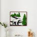 Bear Metal Wall Art – Moss-Textured Home Decor
