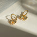 18K Gold-Plated Bow Shaped Earrings – Elegant Jewelry for Women