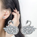 Exquisite Micro-Paved Zircon Versatile Earrings Sterling Silver Swan Earrings Jewelry