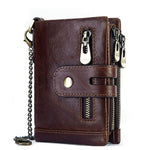 Genuine Leather Kraft Card Wallet for Men – Compact and Ideal Gift Option