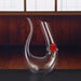 Elegant Crystal Red Wine Glass With Enamel Detailing And Decorative Decanter Style