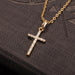 Gold Black Crystal Jesus Cross Pendant Necklace for Men & Women Jewelry