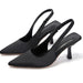 Women's Pointed Toe Kitten Heel Slingback Pumps for Elegant Styling