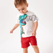 Children Fashion Clothes Set Cute Knitted Short Sleeve Boys Wear