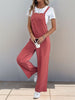 European & American Women’s Casual Long Overalls in Solid Color for Relaxed Style