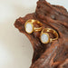 Women's Vintage White Seashell Statement Ring for Index Finger Styling