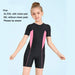 One-Piece Swimsuit for Boys and Girls with Sun Protection Design