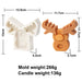 Silicone Fondant Christmas Number Candle Mold 0-9 Santa Claus Christmas Puzzle