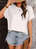 Women’s Short Sleeve Blouse with Classic Round Neckline