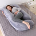 Large Full-Body Maternity Support Pillow for Pregnant Women