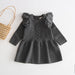 Knitted Baby Girl Princess Dress with Long Sleeves and Warm Sweater Material
