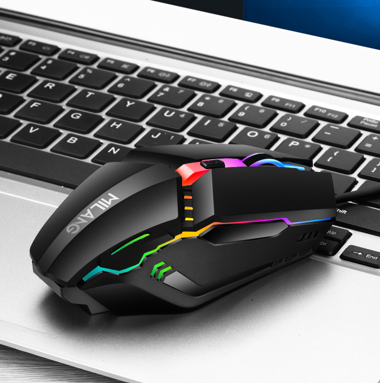 USB Wired Gaming Mouse with LED Lights Desktop Laptop Competitive Play ...