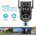 Dual Screen Wireless 360 Degree Outdoor Security Camera with Mobile Remote Monitoring
