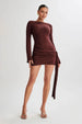Long Sleeve Short Dress Women's Couture Sexy Knitted Dress
