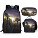 3PC-SET Toilet Man Backpack Primary Secondary School Teenage Peripheral Schoolbags