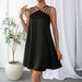Women's Sleeveless V-Neck Cutout Mini Skirt Dress – Relaxed Fit