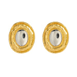 Women's Fashion Exaggerated Circular Metallic Gold Silver Alloy Earrings Jewelry