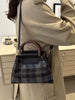 Contrast Plaid Trapezoid Crossbody Bag – Women's Casual Bag