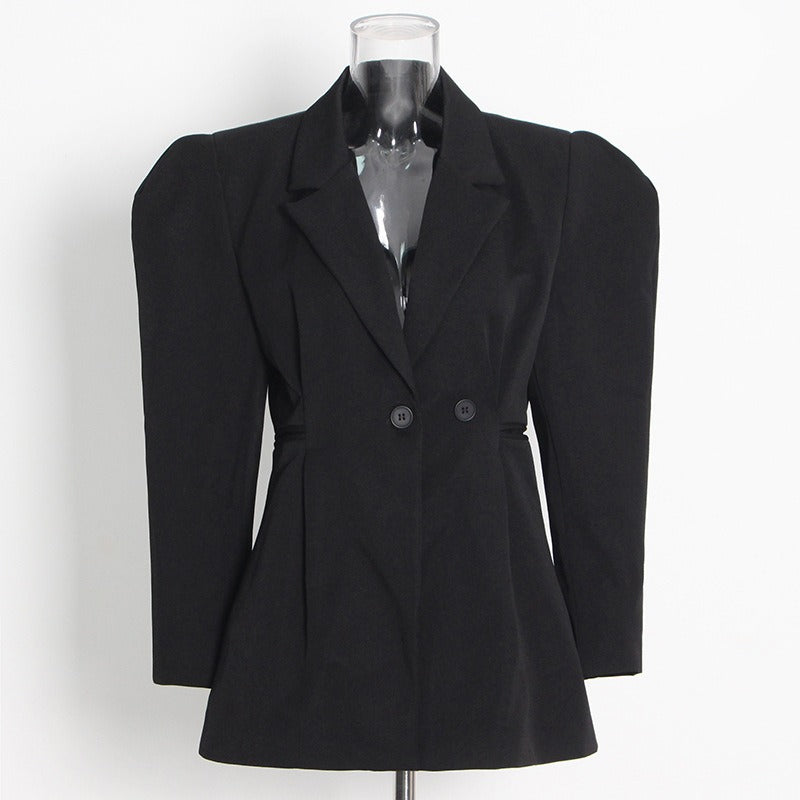 Temperament Fashion Ladies Suit Coat Shoulder Pad Women's Suit Jacket Black / L Temperament Fashion Ladies Suit Coat Shoulder Pad Women's Suit Jacket Black / L