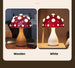 Dimmable Mushroom Desk Lamp – Decorative Bedside Light for Dorm or Bedroom