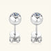 Classic Moissanite 925 Sterling Silver Round Stud Earrings for Women