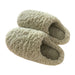 Winter Simple Warm Cotton Slippers Women Fashion Indoor Plush Shoes
