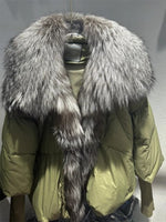 Women's Coat Down Jacket Super Large Fox Fur Collar Fashion Luxury Outerwear