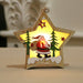 Christmas Decorations Wooden Luminous Pendants Christmas Tree Pendants