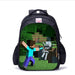 Teenager Minecraft Cartoon Backpack – Cool School Bag for Boys
