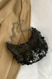 Sequin Chain Crossbody Bag with Metallic Glam Finish