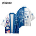 Anime Peripheral Clothes Haori Kimono Cloak Men's Fashion T-Shirt