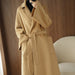 Cashmere Loose Double-Sided Lace-Up Coat Women's Long Outerwear