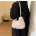 Luxury Designer Plush Women's Handbag – Trendy Winter Cloud Tote Bag