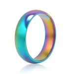 Rainbow Ring for Men and Women – Titanium Steel Ring Jewelry