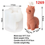 Alpaca Silicone Mold DIY Cute Small Animal Scented Candle Decorative Ornaments