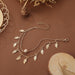 Beach Anklet Leaf Style Double Layer Gold Ankle Chain Jewelry