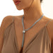 Exaggerated Large Cylindrical Pendant Collarbone Multi-Layer Chain Necklace