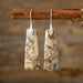 Handcrafted Copper Earrings with Polished Natural Stone Beads