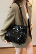 Sequin Braided Strap Shoulder Bag – Glamorous Casual Party Purse